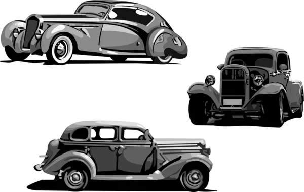 Cars vintage — Stock Vector