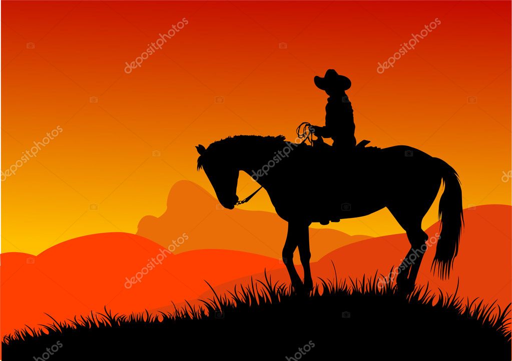 Cowboy Stock Vector Image by ©Dazdraperma #1262992