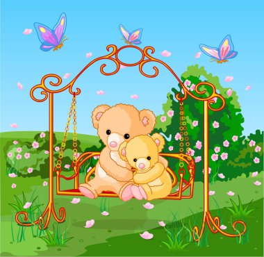 Spring bears clipart