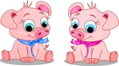 Baby pigs clipart