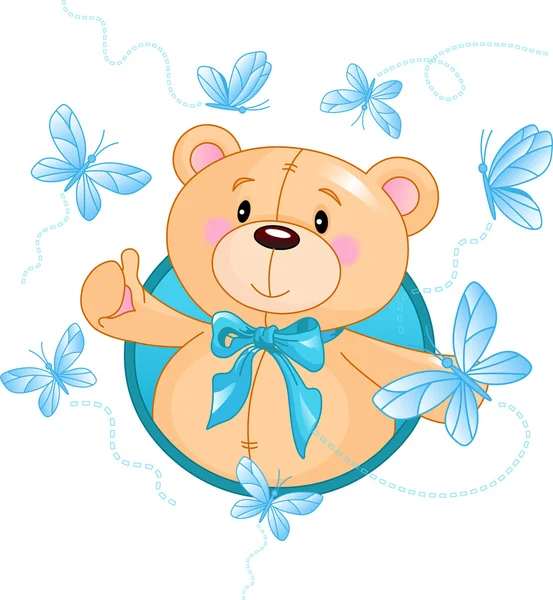 Blue teddy bear Vector Art Stock Images | Depositphotos