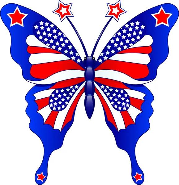 USA butterfly — Stock Vector