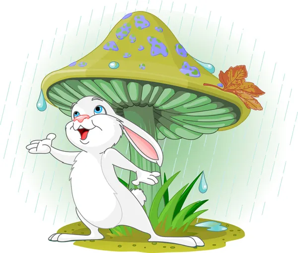 蘑菇兔 — 图库矢量图片