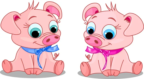 Porcos bebés — Vetor de Stock