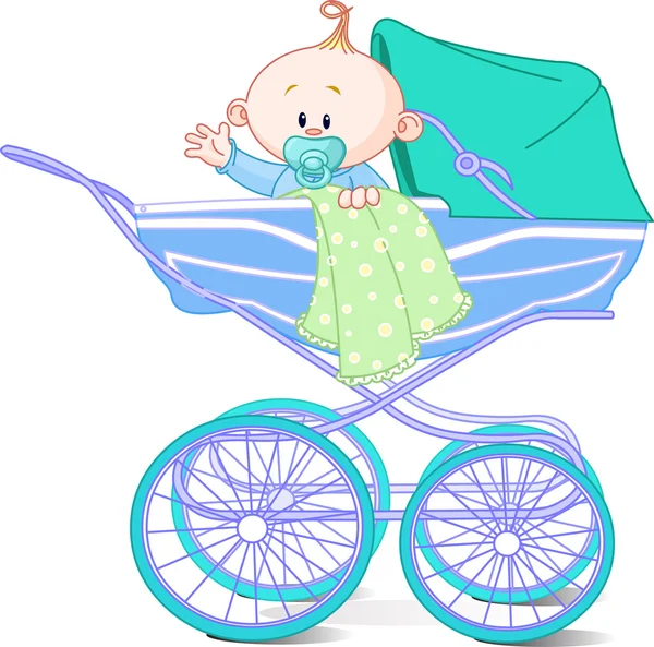 Babyjongen in vervoer — Stockfoto