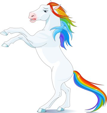 Rainbow horse clipart