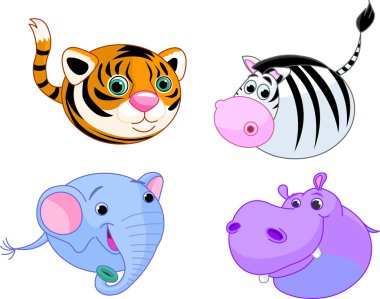 Safari animal set clipart