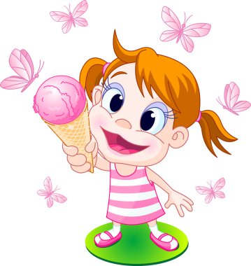 Ice Cream Girl clipart