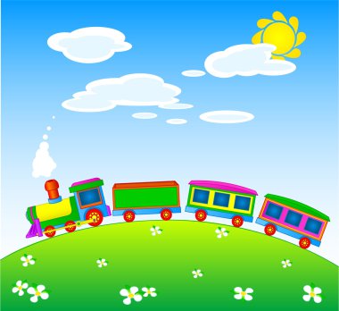 Toy train clipart