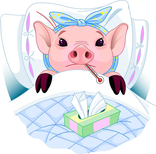 Gripe porcina — Vector de stock