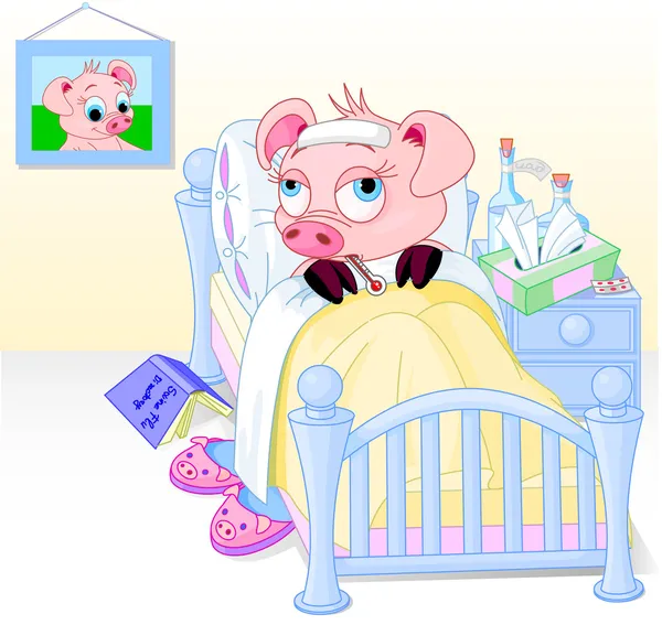猪流感 — 图库矢量图片