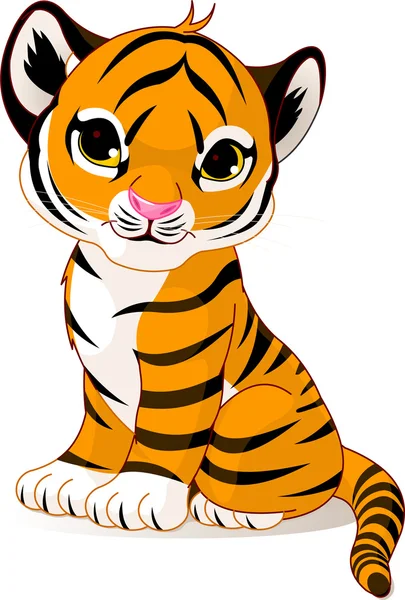 Słodkie tygrysie szczenię — Wektor stockowy