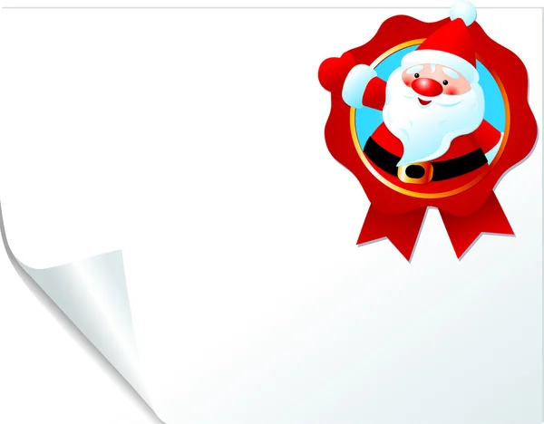 Santa emblem page — Stock Vector