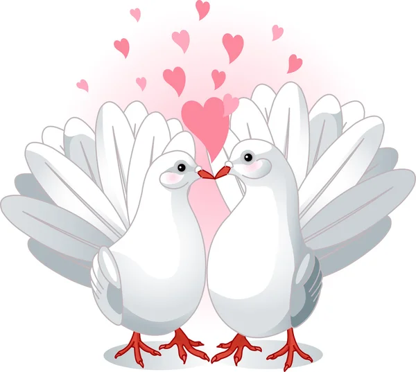 Любовные голуби — стоковый вектор