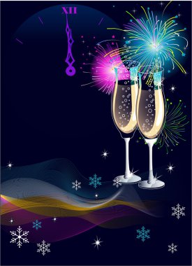 New Year background clipart