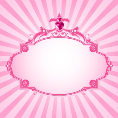 Princess pink frame clipart