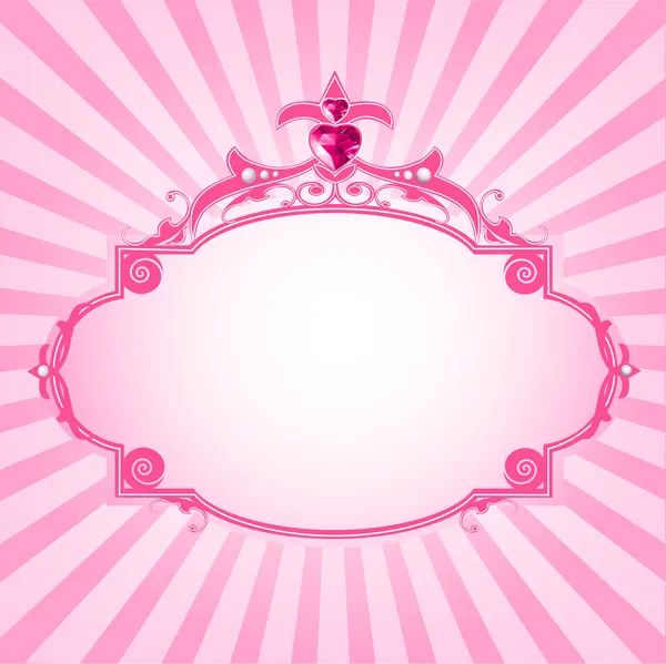 プリンセス ピンク フレーム — ストックベクタ