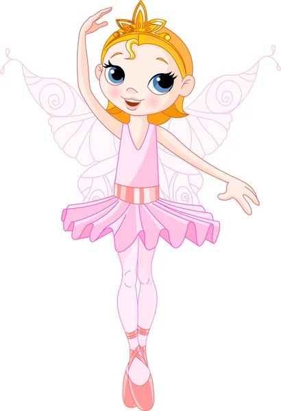 Schattig fairy ballerina — Stockvector