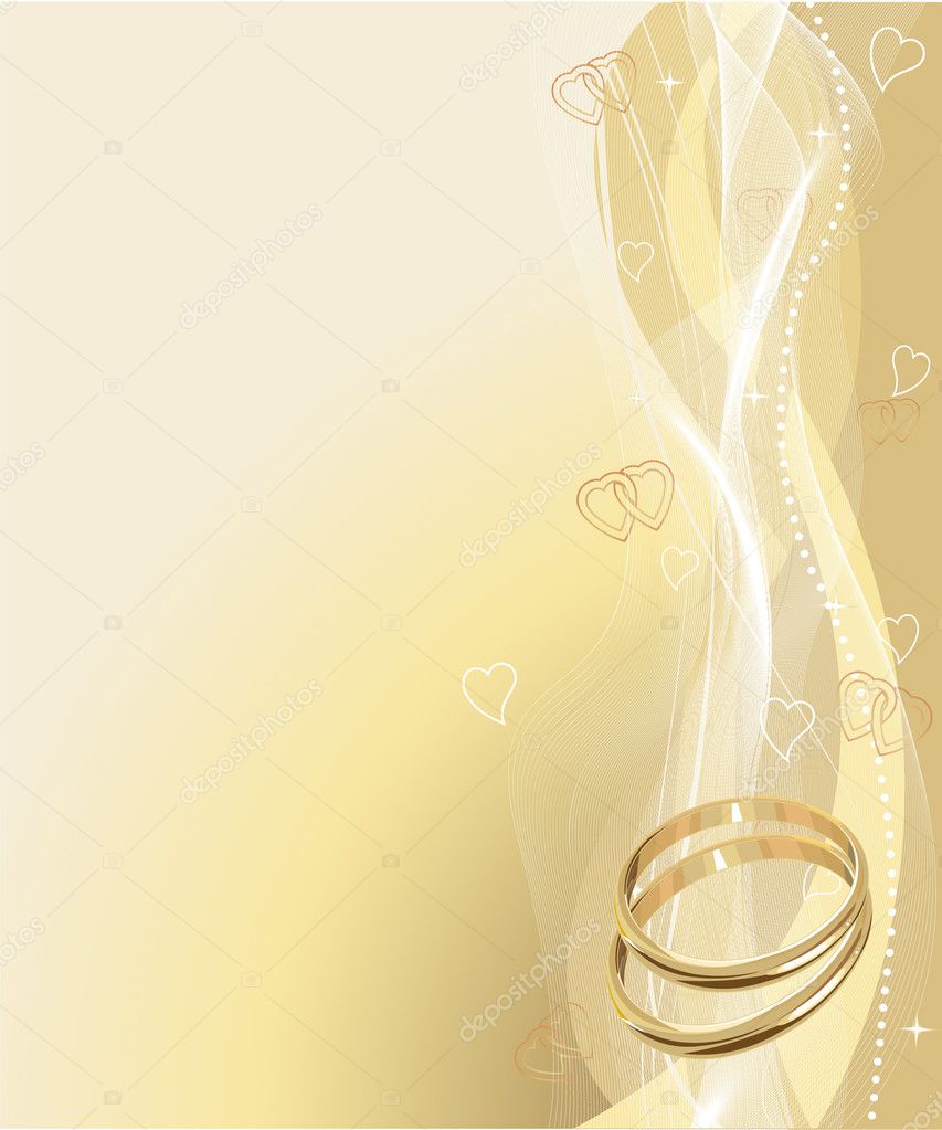Beautiful Wedding Rings Background — Stock Vector © Dazdraperma 1517003