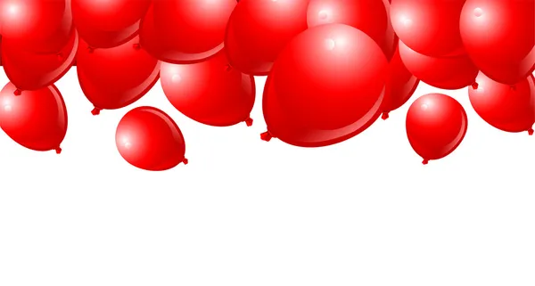 Falling Red Balloons — Stock Vector