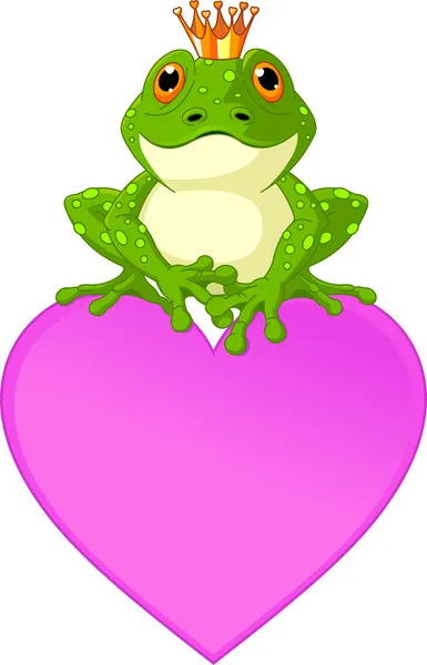 Heart Frog — Stock Vector
