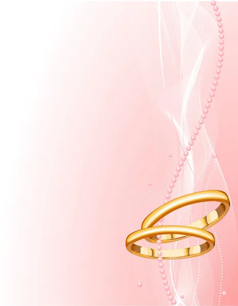 結婚指輪の美しい背景 — ストックベクタ