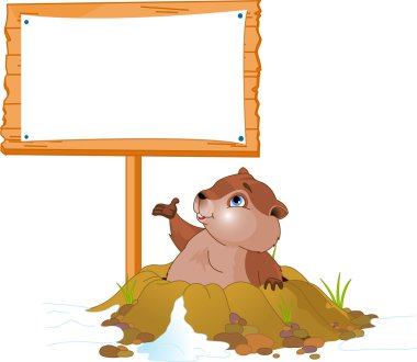 Groundhog Day billboard clipart