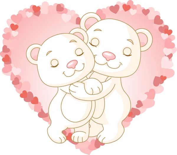 Αρκούδες στην αγάπη — Διανυσματικό Αρχείο