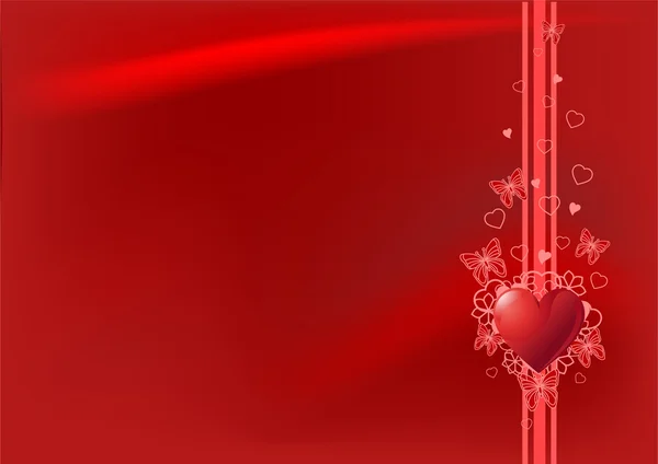 Red Valentine's day background — Stock Vector