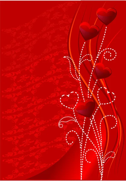 Rode valentine — Stockvector