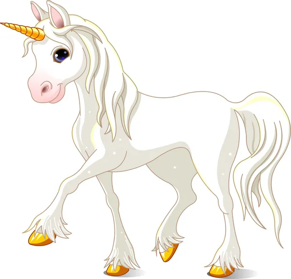 Hermoso unicornio blanco — Archivo Imágenes Vectoriales