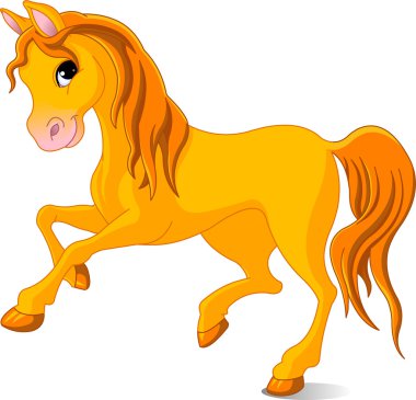 Golden horse clipart