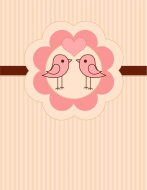 Love Birds place card clipart