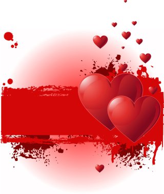 Valentine Grunge banner clipart