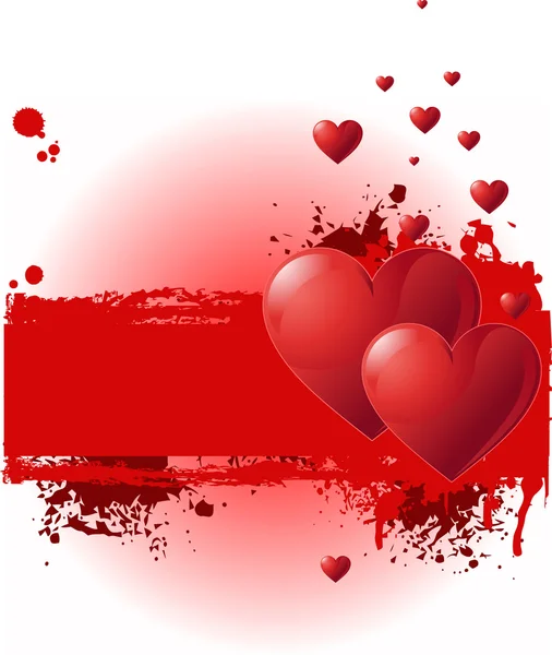 Bannière Saint Valentin Grunge — Image vectorielle