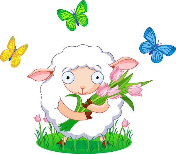 Wiosna owiec — Wektor stockowy