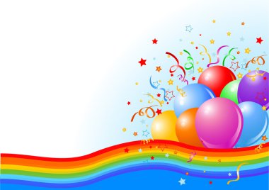 Party balloons background clipart