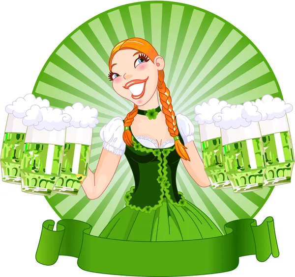 Saint Patrick's Day Girl — Wektor stockowy