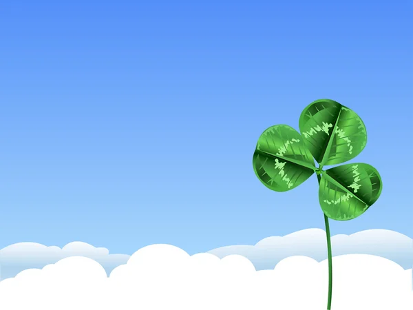 Trevo verde fundo para St. Patrick — Vetor de Stock