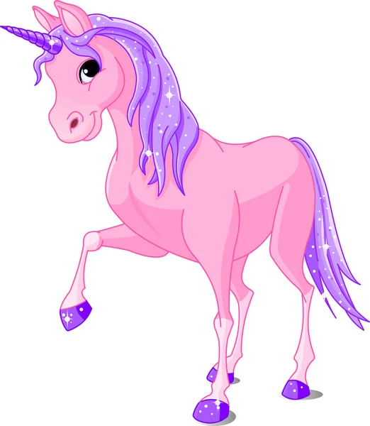 Unicornio rosa — Vector de stock