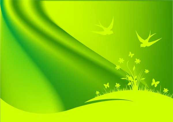 Green Spring Background — Stock Vector