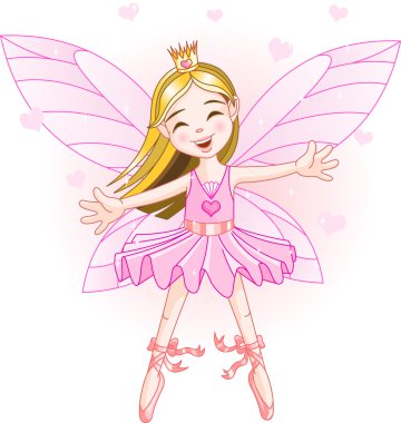 Little pink fairy clipart