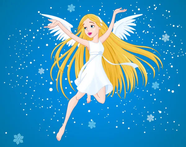 冬季天使 — 图库矢量图片