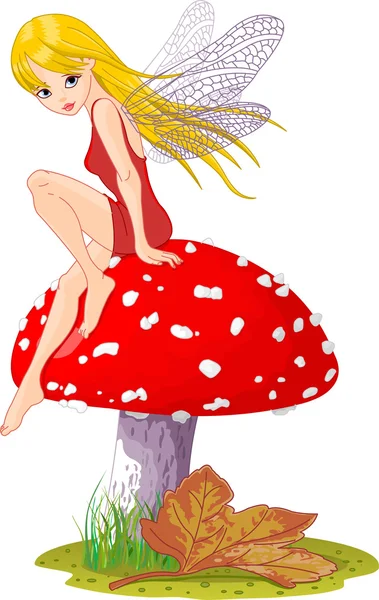 Mushroom Fairy — Stock Vector