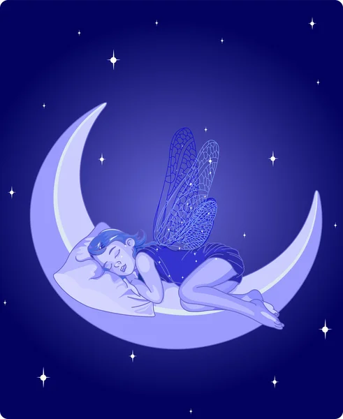 Sleeping fairy — Stock Vector