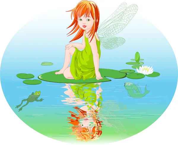 水の妖精 — ストックベクタ