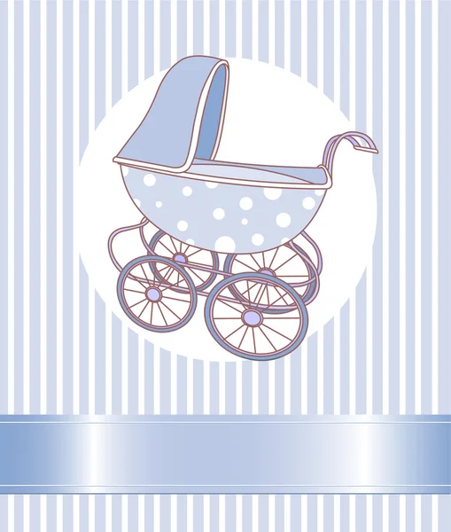 Pojke barnvagn — Stock vektor