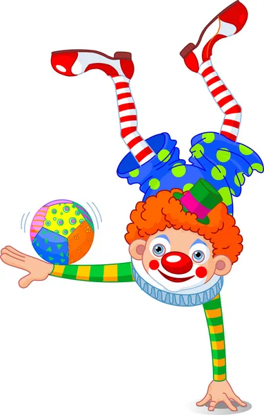Clown acrobata — Vettoriale Stock