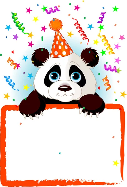 Cumpleaños del bebé Panda — Archivo Imágenes Vectoriales