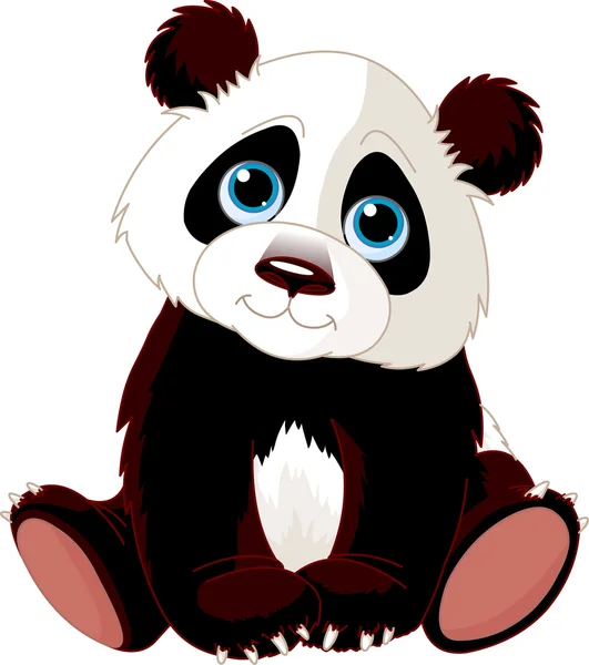 Ülő panda — Stock Vector